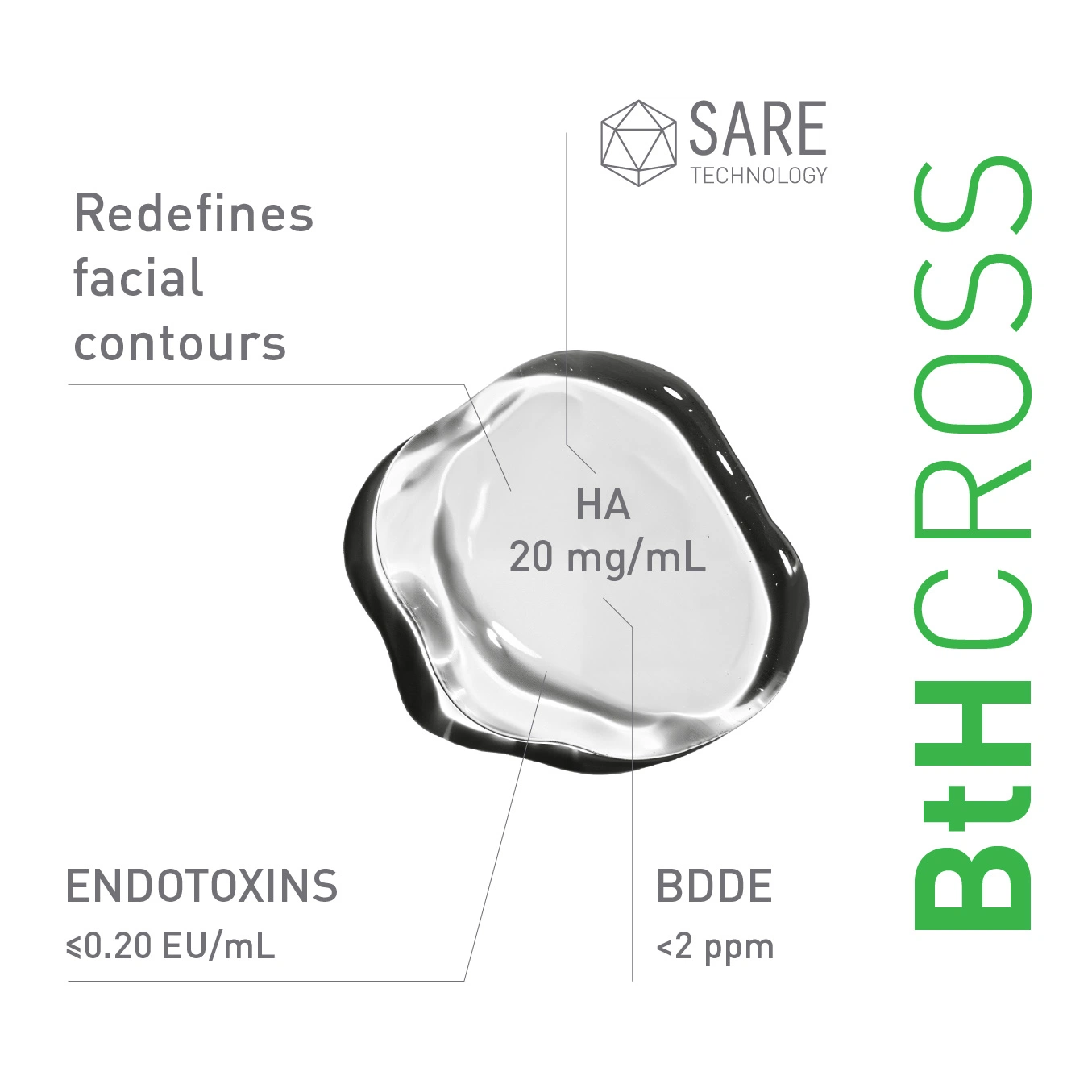 Bthcross 2 0 cross linked hyaluronic acid features product image
