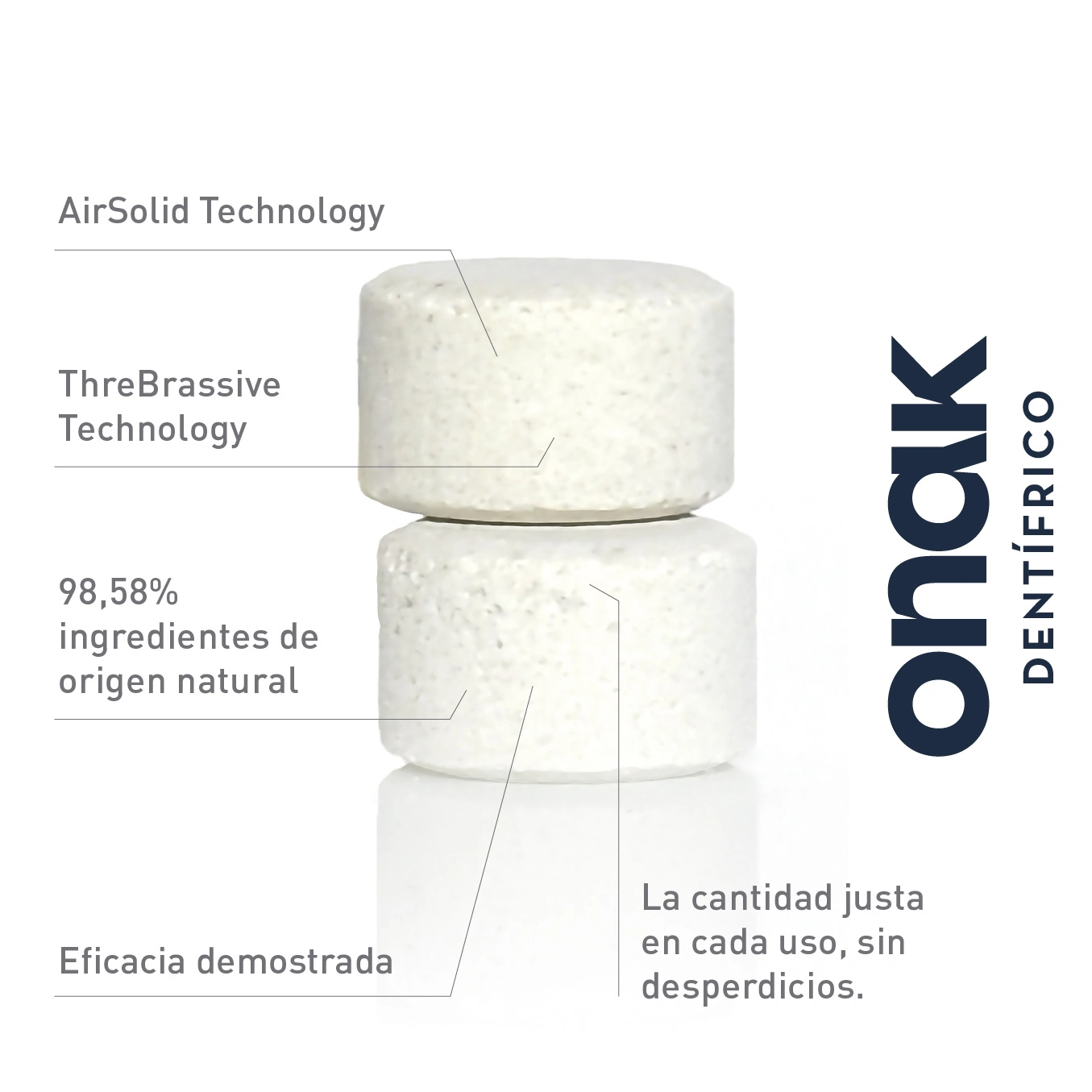 Imagen de Onak dentifrico caracteristicas del comprimido